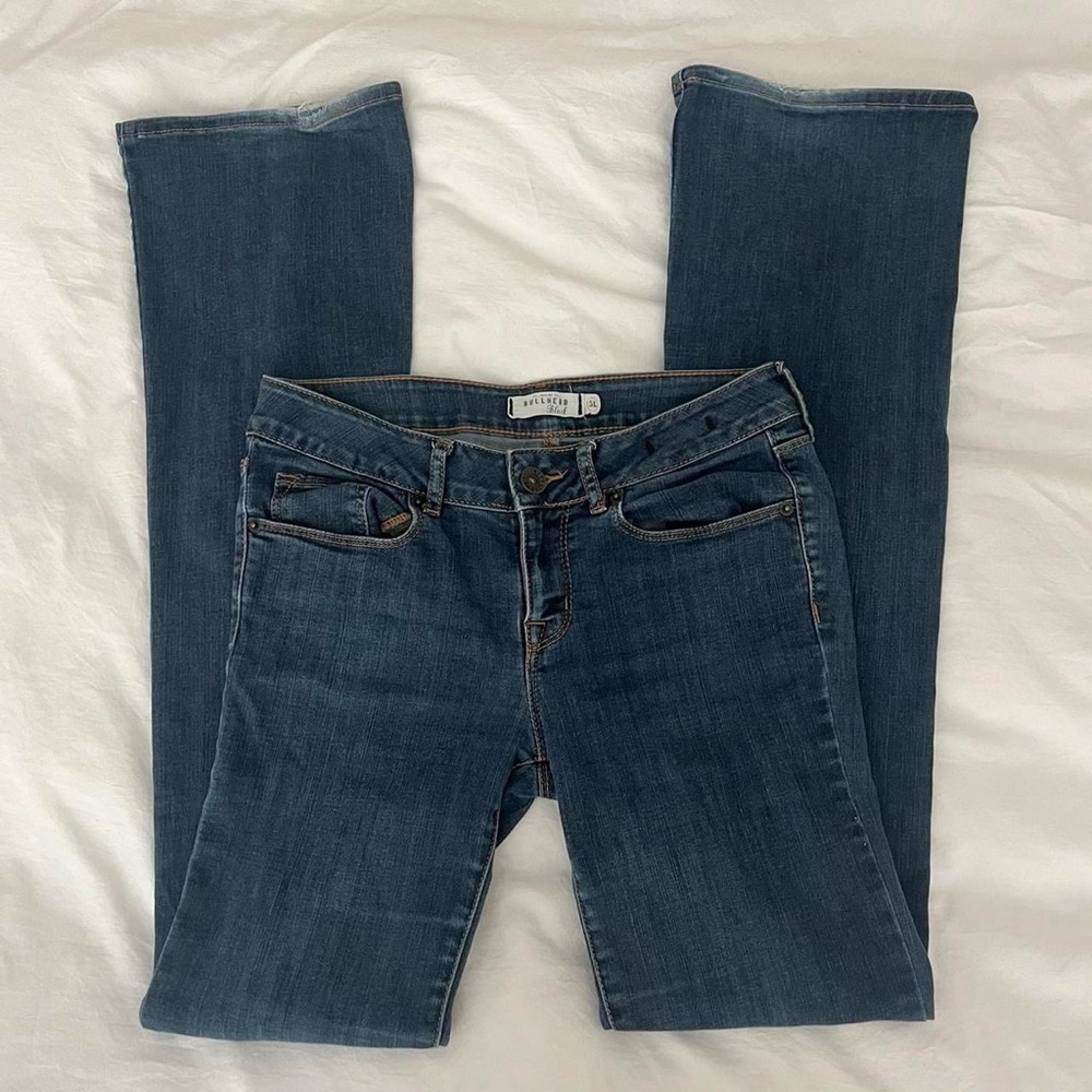 bullhead denim co low rise bootcut slim jeans